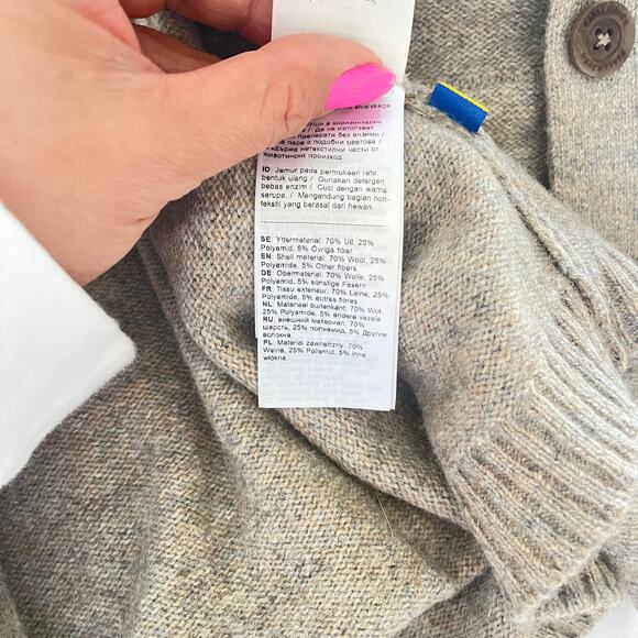 NEW FJALLRAVEN Greenland Re-Wool Cardigan in Driftwood - Picture 5 of 11